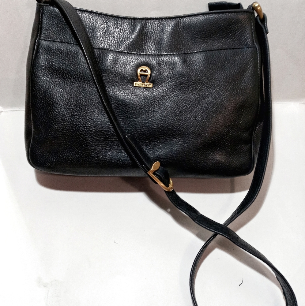 Etienne Aigner Black Leather Crossbody